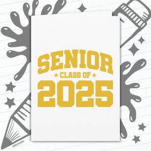 Carte Classe de 2025 Lycée Graduation Senior 2025
