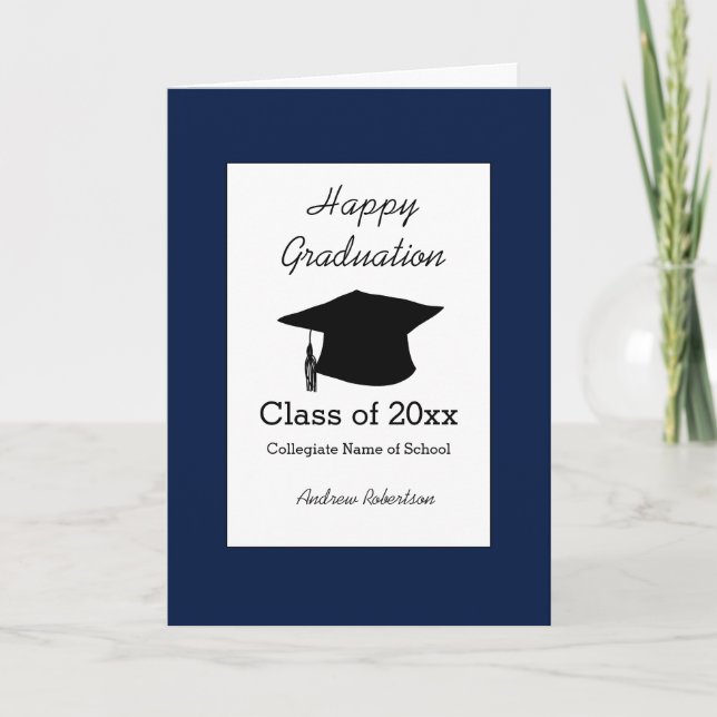 Carte Classe de Bleu Graduation 2025 (Devant)