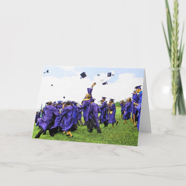 Carte Classe de diplôme de 20XX Photo afro-américaine (Devant)
