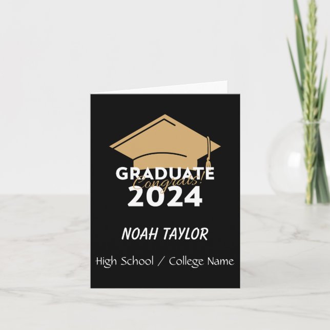 Carte Classe de Félicats de 2024 Lycée Graduate (Devant)