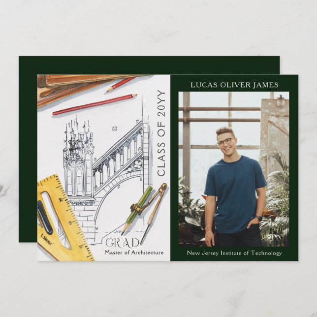 Carte Classe d'ingénieur en architecture (Devant / Derrière)