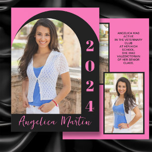 Carte Classe photo Hot Pink Black Arch 2024