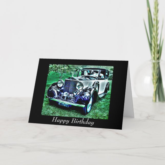 Carte Classic Custom Birthday Roll Royce (Devant)