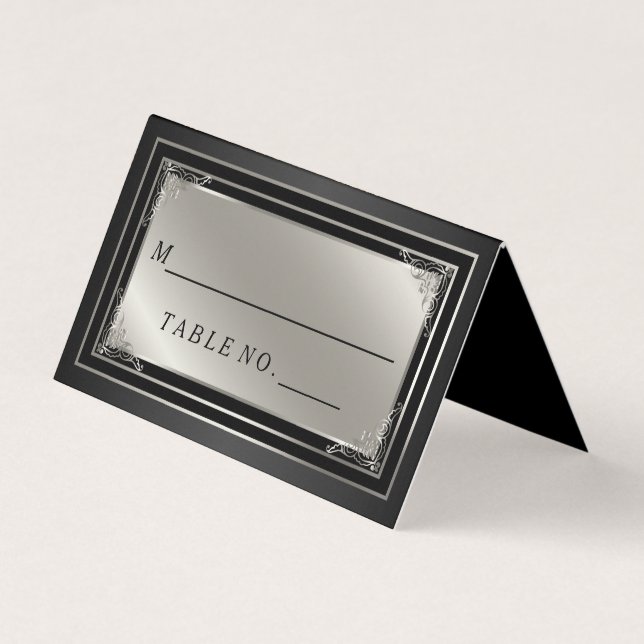 Carte Classic Silver et Black Place (Devant)