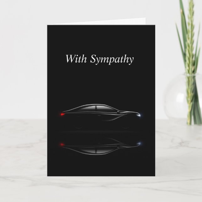 Carte Classic Sleek Sports voiture Black Automotive (Devant)