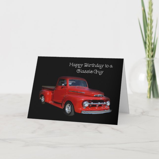 Carte Classic Truck Papa Anniversaire (Devant)