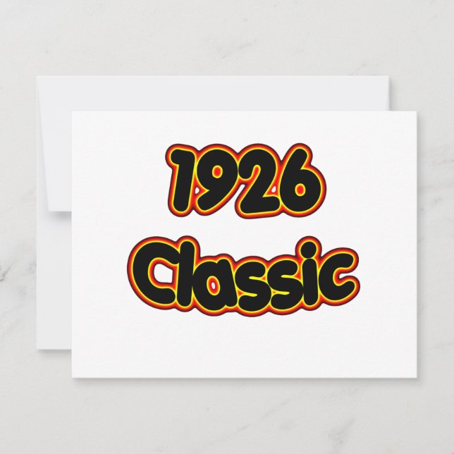 Carte Classique 1926 (Devant)