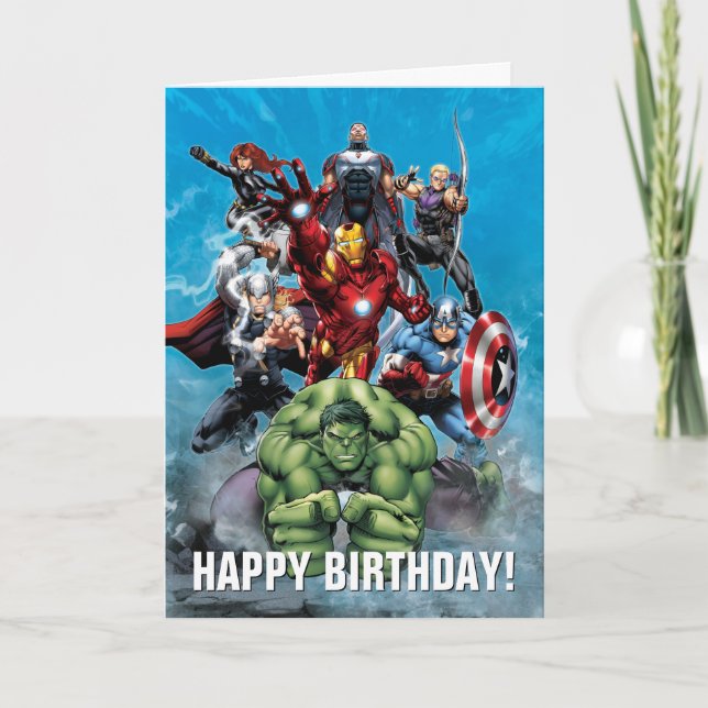 Carte Classique Avengers | Hulk Leading Avengers (Devant)