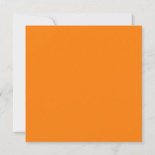 Carte Classique Citrouille classique couleur orange uni