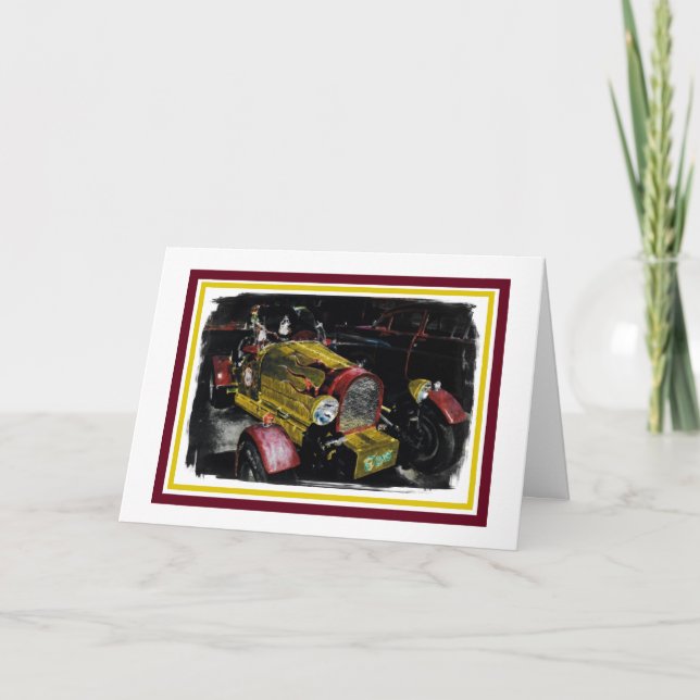 Carte classique d'anniversaire de voiture (Devant)