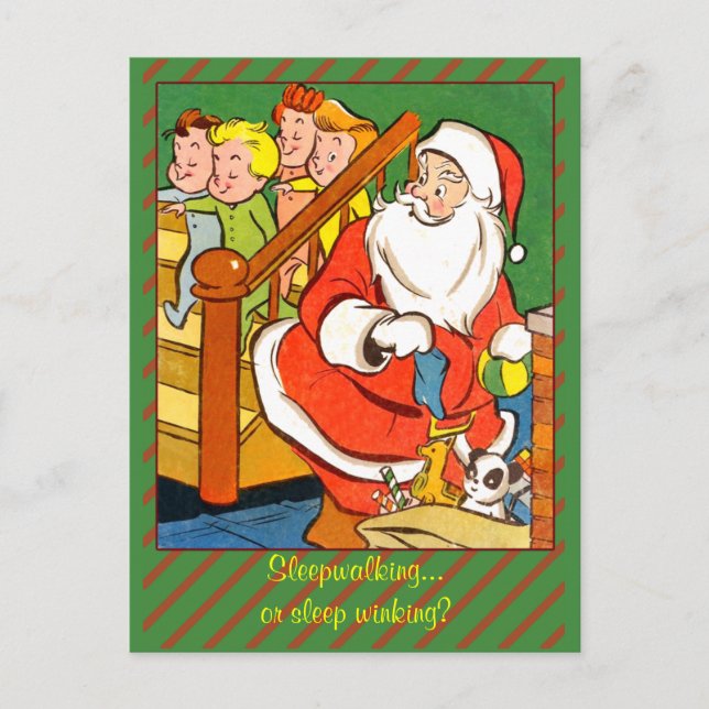 Carte classique d'art de Noël ou carte postale (Devant)