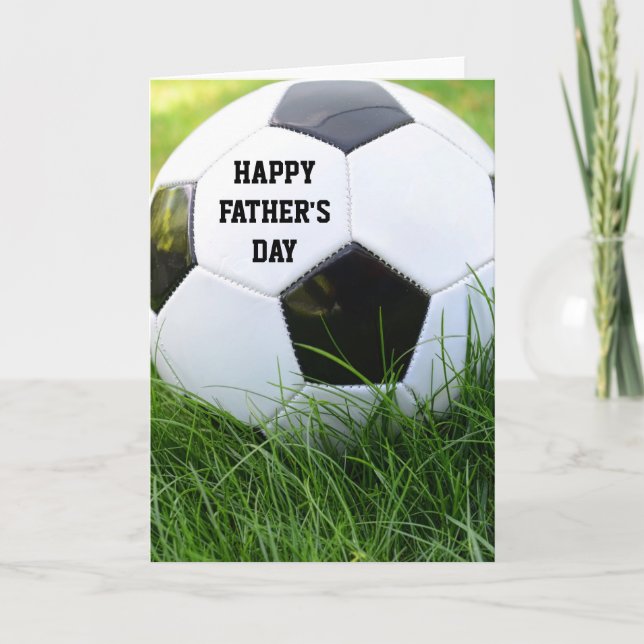 Carte classique de ballon de football de fête des (Devant)