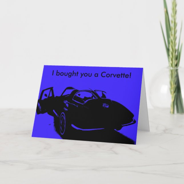 Carte classique de joyeux anniversaire de voiture (Devant)
