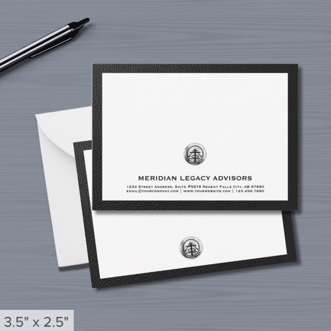 Carte classique de logo en argent brossé (Créateur téléchargé)