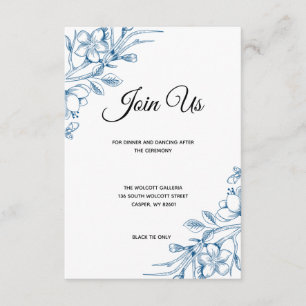Carte classique de mariage floral