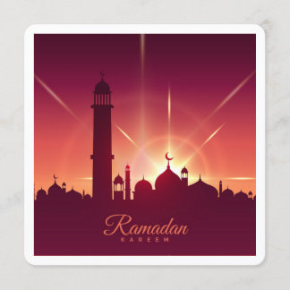 Carte classique de voeux pour le Ramadan de l'Aïd 