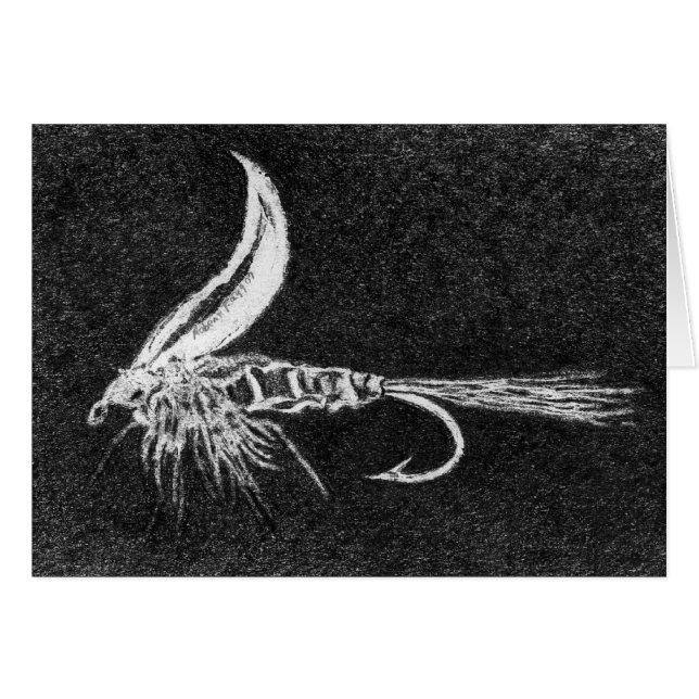 Carte classique de vol à la truite "Oreille de liè (Devant horizontal)