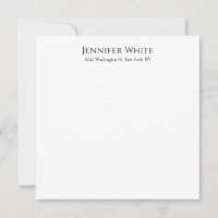 Classique Élégant Simple Noir & Blanc Minimaliste