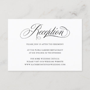 Carte classique élégante de mariage de script