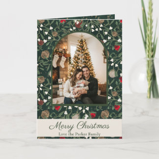 Carte Classique Gui de Noël Fêtes Nouvelles Photos de Fa
