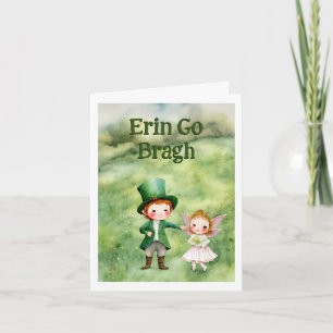 Carte classique Leprechaun & Fairy St. Patrick's D
