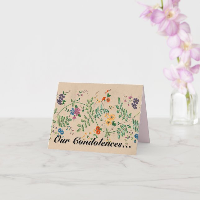 Carte classique & traditionnelle "Nos condoléances (Orchidée)