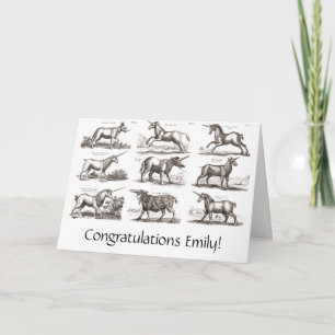 Carte Classique Unicorne Antique Mythique Magie Créature