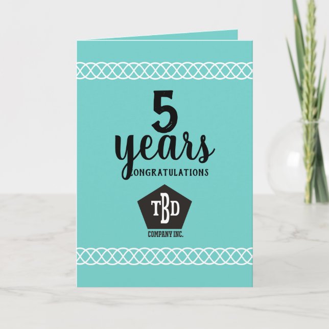 Carte classique universelle d'anniversaire d'emplo (Devant)