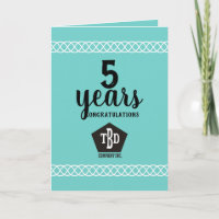 Carte classique universelle d'anniversaire d'emplo