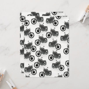 Carte classique vieux motif moto