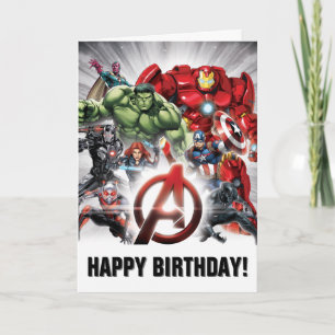 Carte Classiques Avengers Groupe Avengers Logo Lumineu