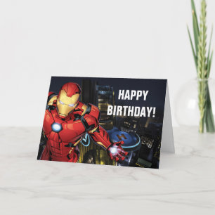 Carte Classiques Avengers Iron Man volant vers l'avant