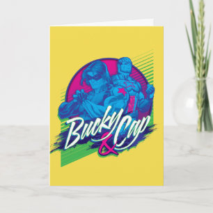 Carte Classiques des Avengers Graphisme néon de Bucky