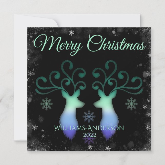 Carte Classy Deer, Le G en LGBTQ, Fierté, Noël (Devant)