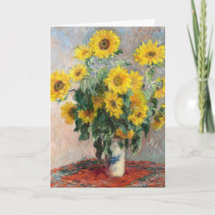Carte Claude Monet Bouquet de Tournesols 1881 Art