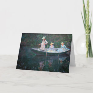 Carte Claude Monet - En Norvegienne Bateau à Giverny