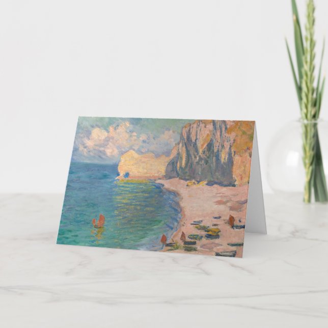 Carte Claude Monet - Etretat : Plage et Falaise d'Amont (Devant)