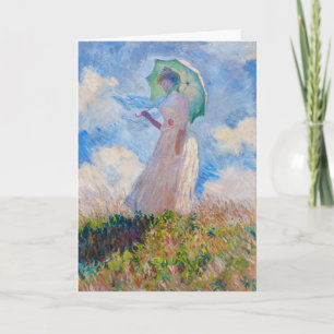 Carte Claude Monet - Femme avec Parasol face à gauche