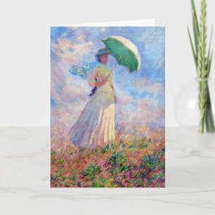 Carte Claude Monet - Femme avec un parasol face à droite