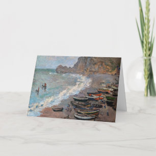 Carte Claude Monet - La plage d'Etretat