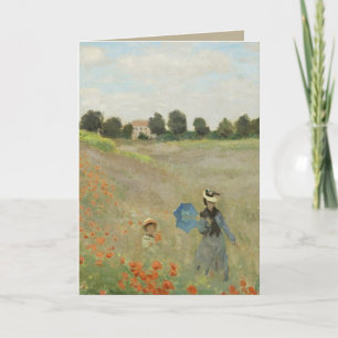 Carte Claude Monet Le Champ de coquelicots près d'Argent