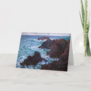 Carte Claude Monet - Les Rochers à Belle-Ile, Côte sauva