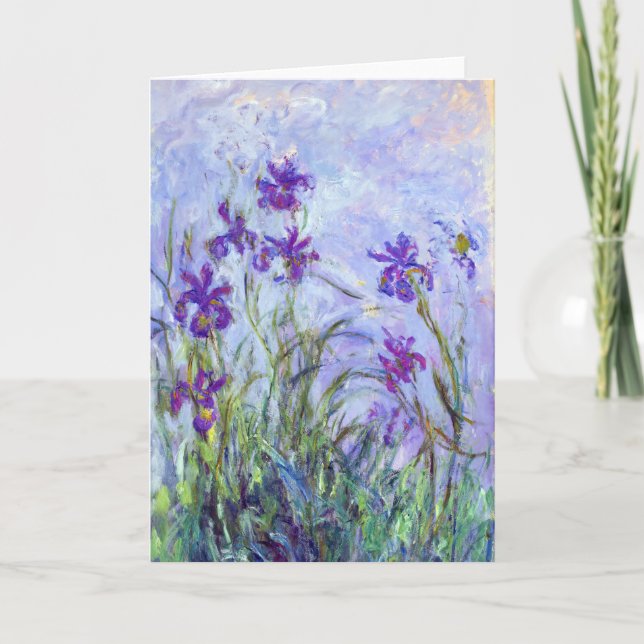 Carte Claude Monet - Lilac Irises / Iris Mauves (Devant)