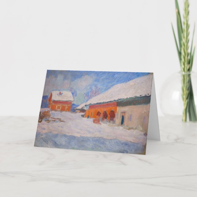 Carte Claude Monet - Norvège, Maisons rouges à Bjornegaa (Devant)