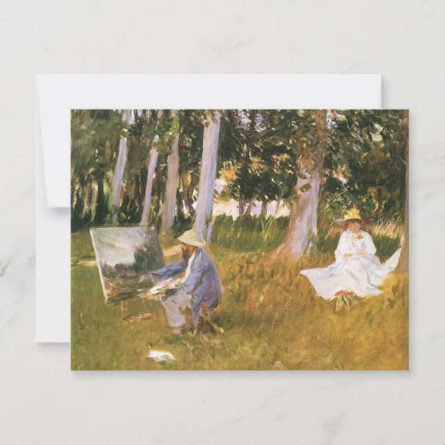 Carte Claude Monet Painting, Edge of a Wood par Sargent (Devant)