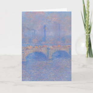 Carte Claude Monet Pont de Waterloo Impression Soleil Ar