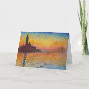 Carte Claude Monet - San Giorgio Maggiore à Dusk
