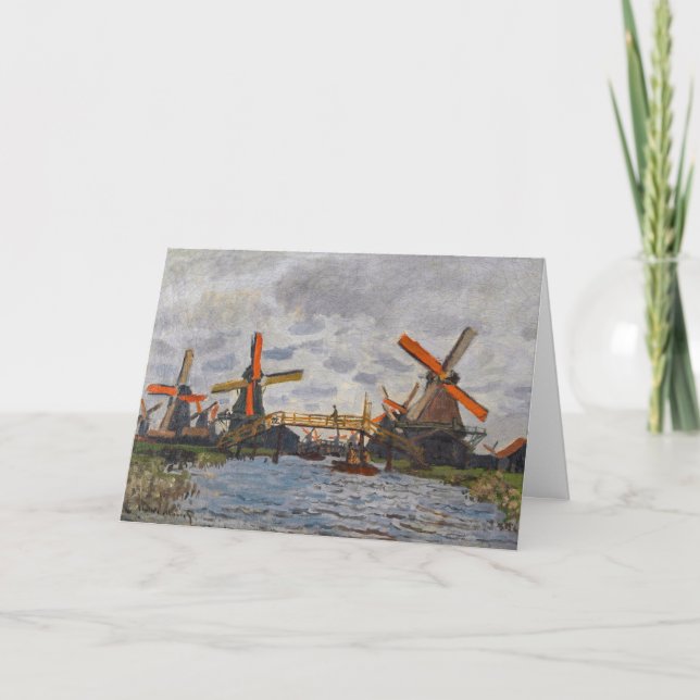Carte Claude Monet - Windmills près de Zaandam (Devant)