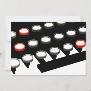 Carte Clavier de machine à écrire de style ancien pour e