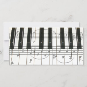 Carte Clavier de piano et notes musicales